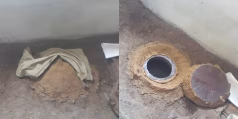 Fermeture traditionnelle de qwevri en argile fraîche à ouvrir avec une pelle !