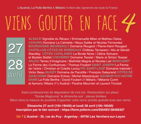 <p>À tous les professionnels du vin d’Anjou, de Touraine,…